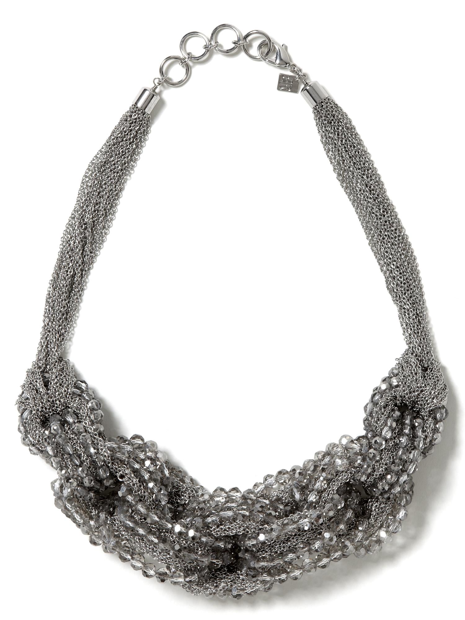 Silver screen necklace