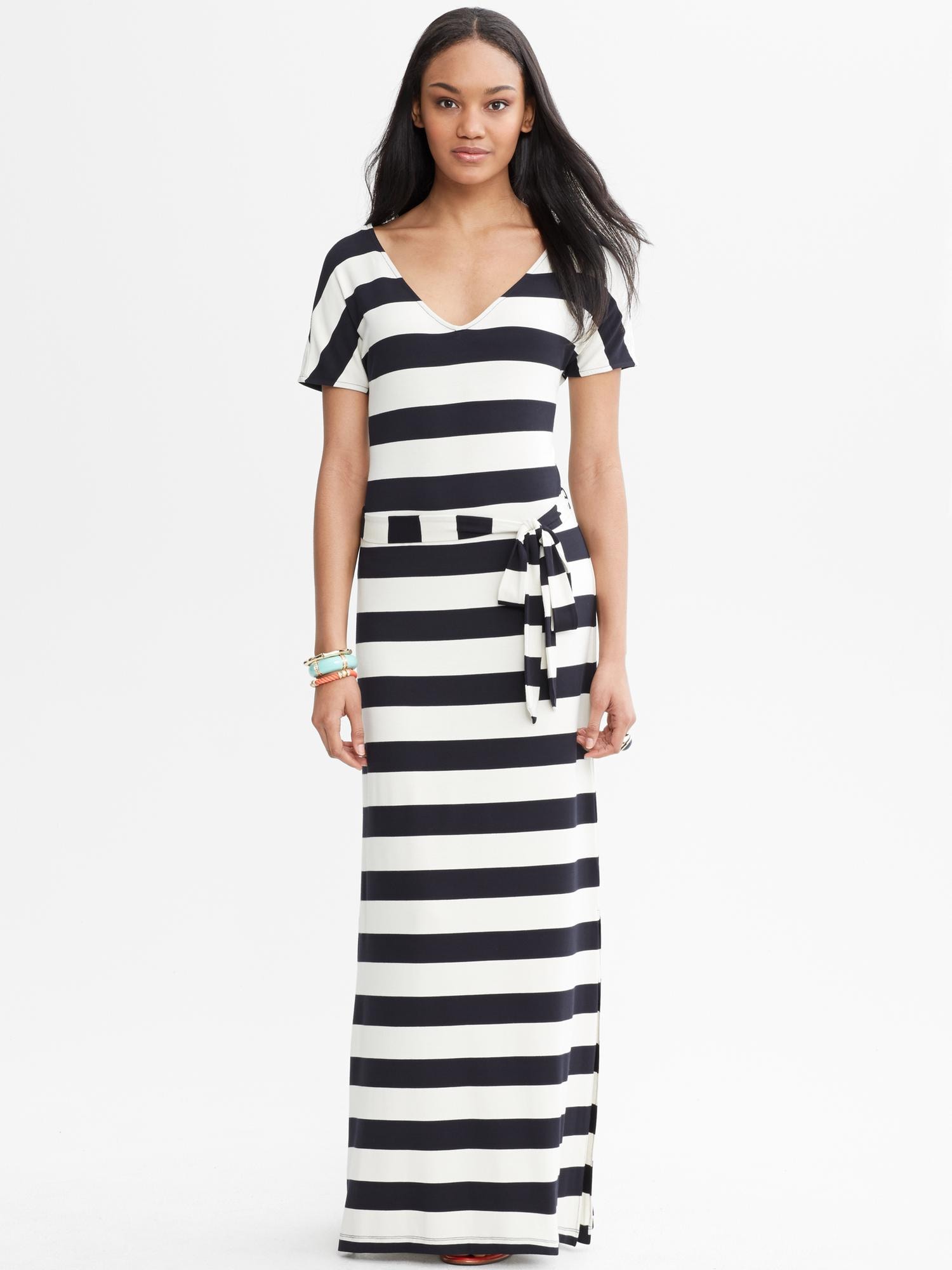 Striped Tie-Front Patio Dress