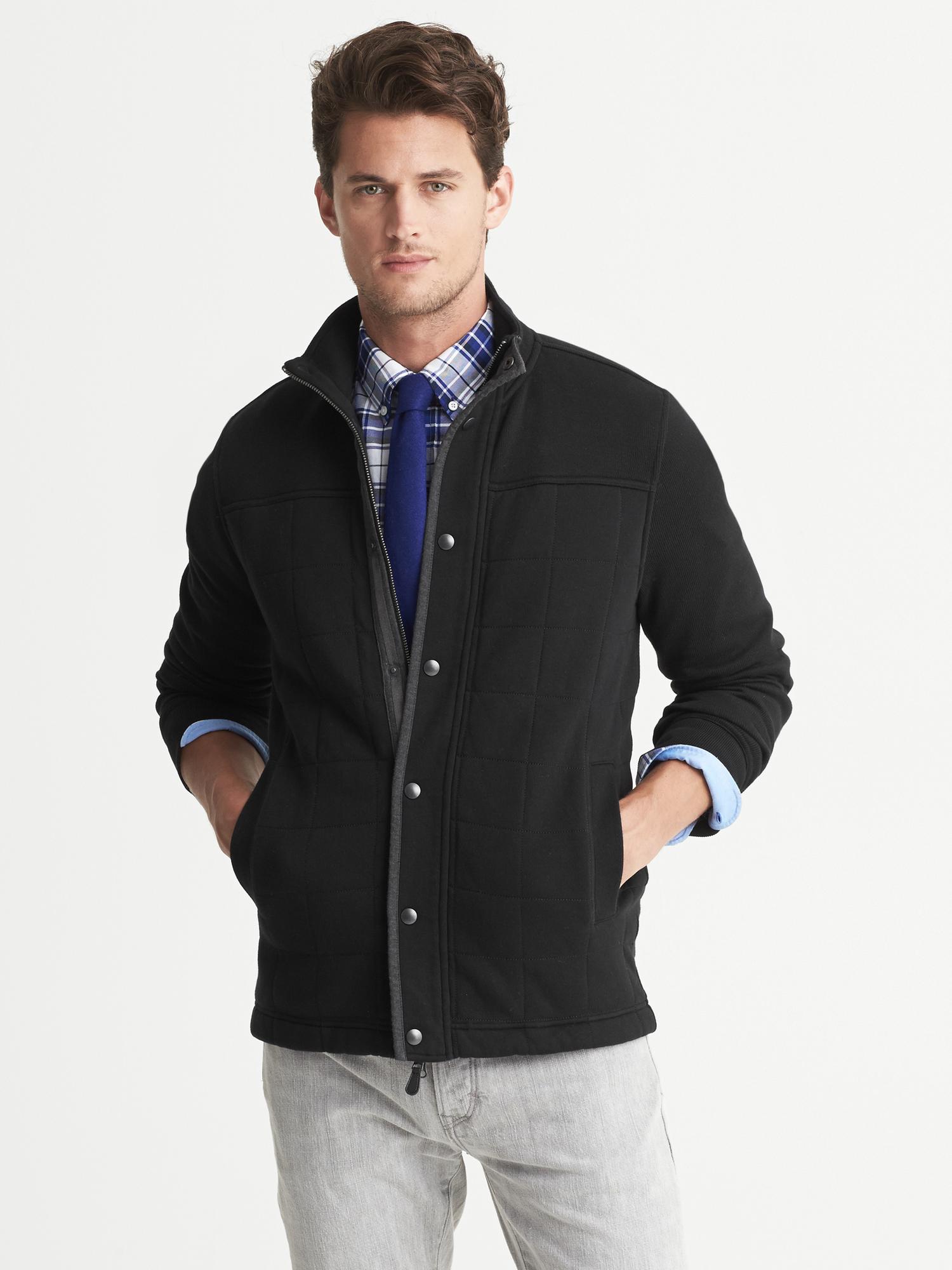 Quilted French Rib Full-Zip Jacket