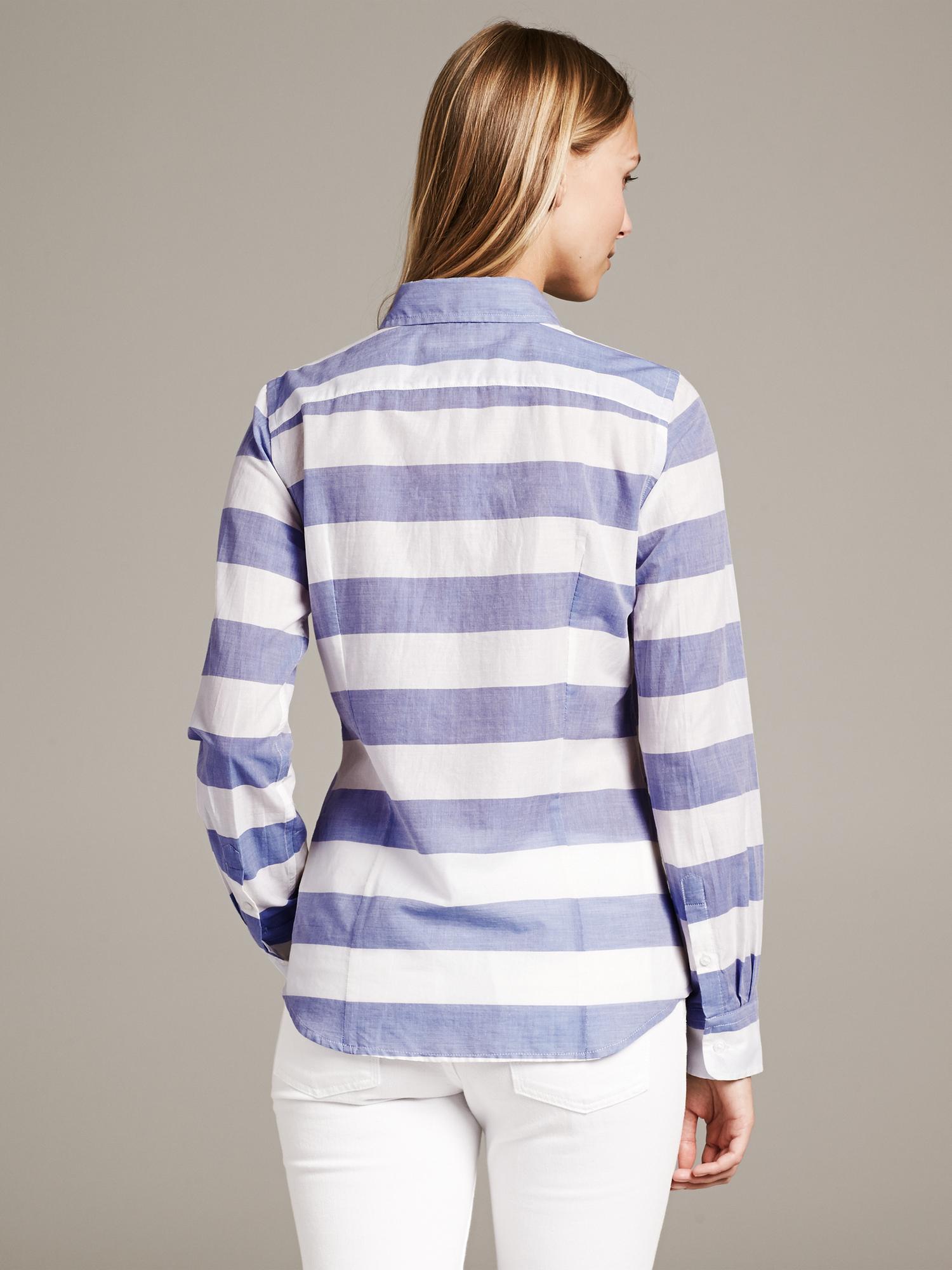 Soft-Wash Horizontal Stripe Shirt