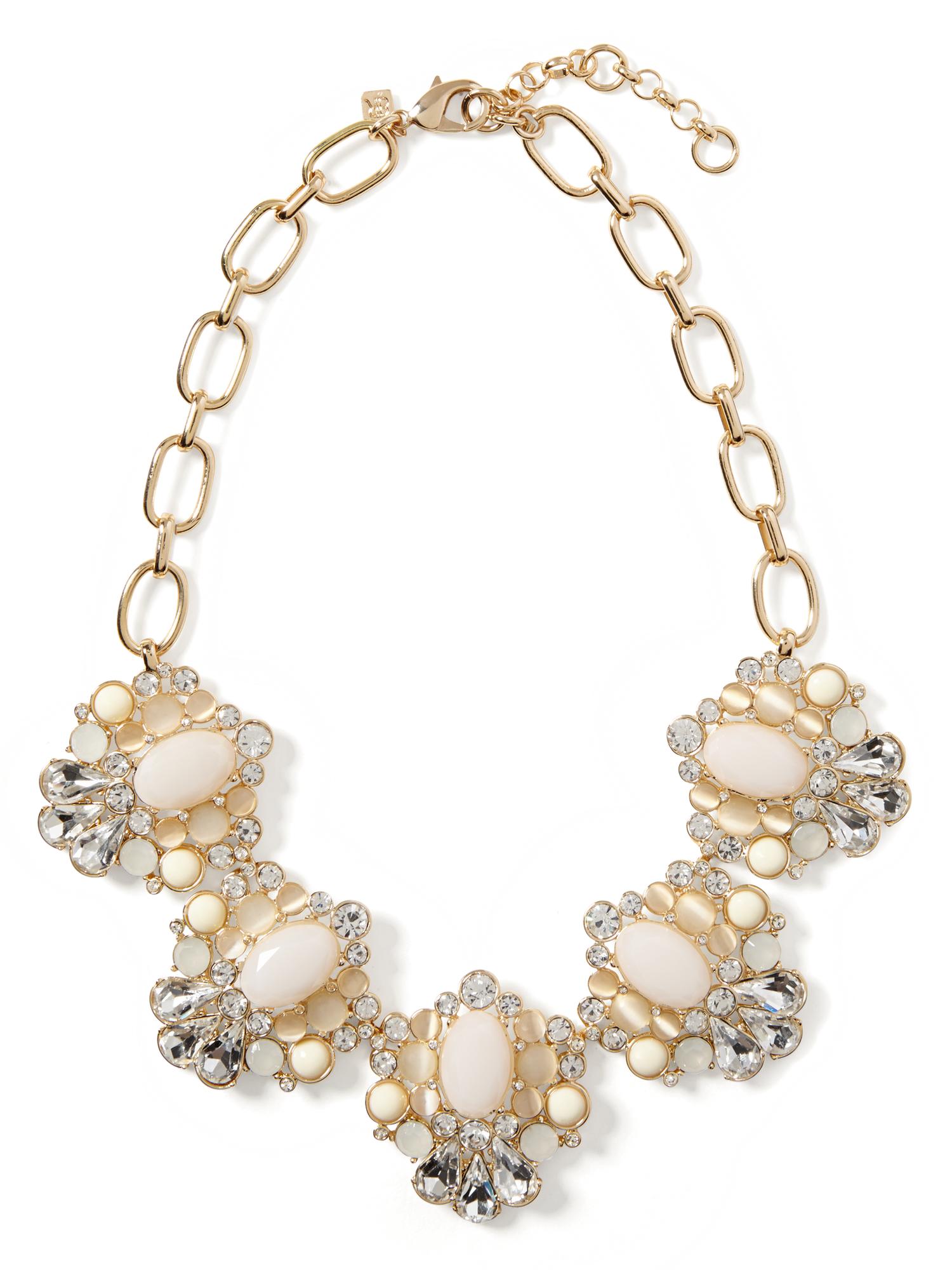 Shimmer Chic Floral Necklace