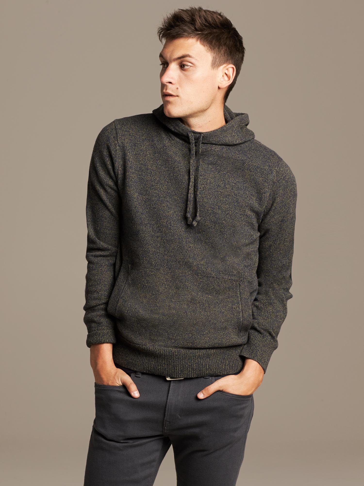 Marled Hooded Pullover
