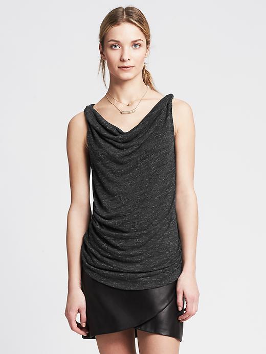 Textured twisted cowl tank Textured twisted cowl tank
