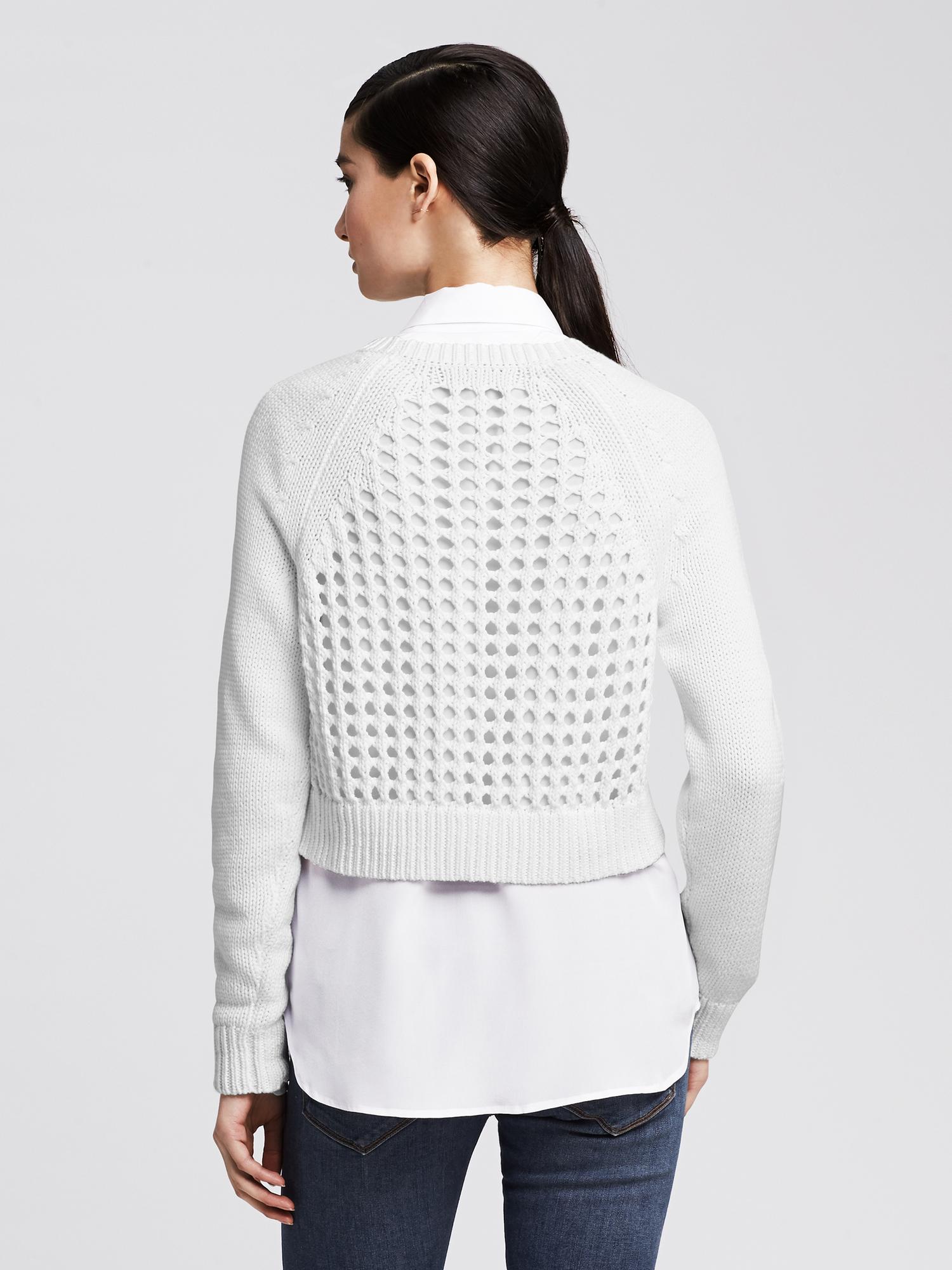 Mesh Cropped Pullover