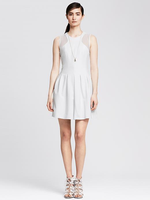 Mesh Ponte Fit-and-flare Dress Mesh Ponte Fit-and-flare Dress