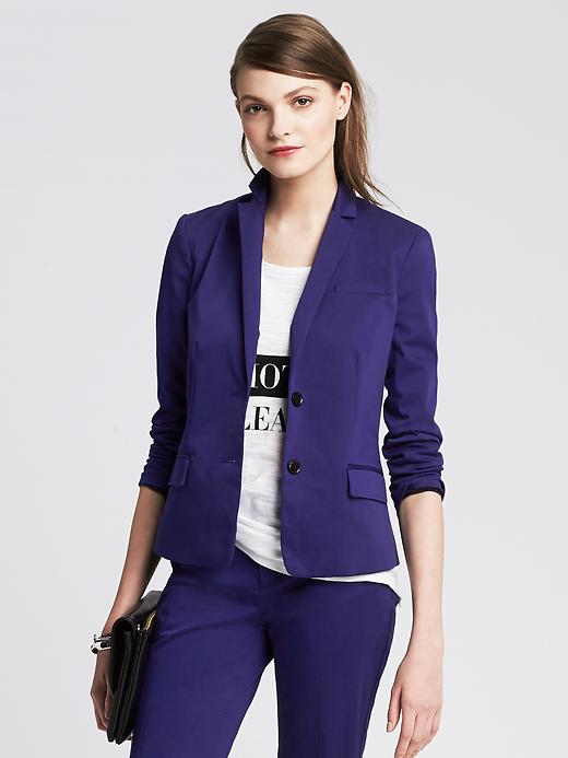Cropped Sateen Blazer Cropped Sateen Blazer