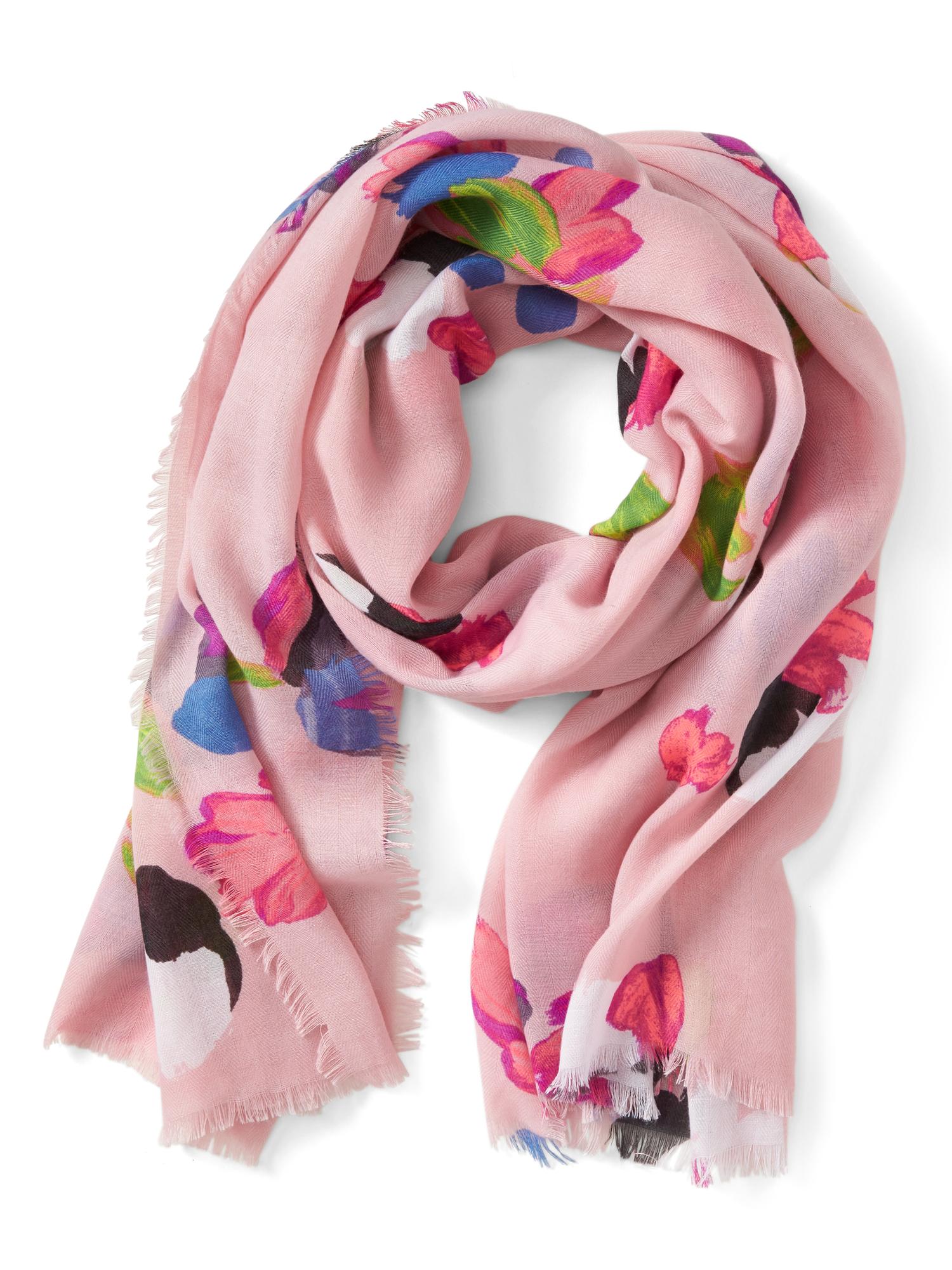 Painterly Floral Scarf