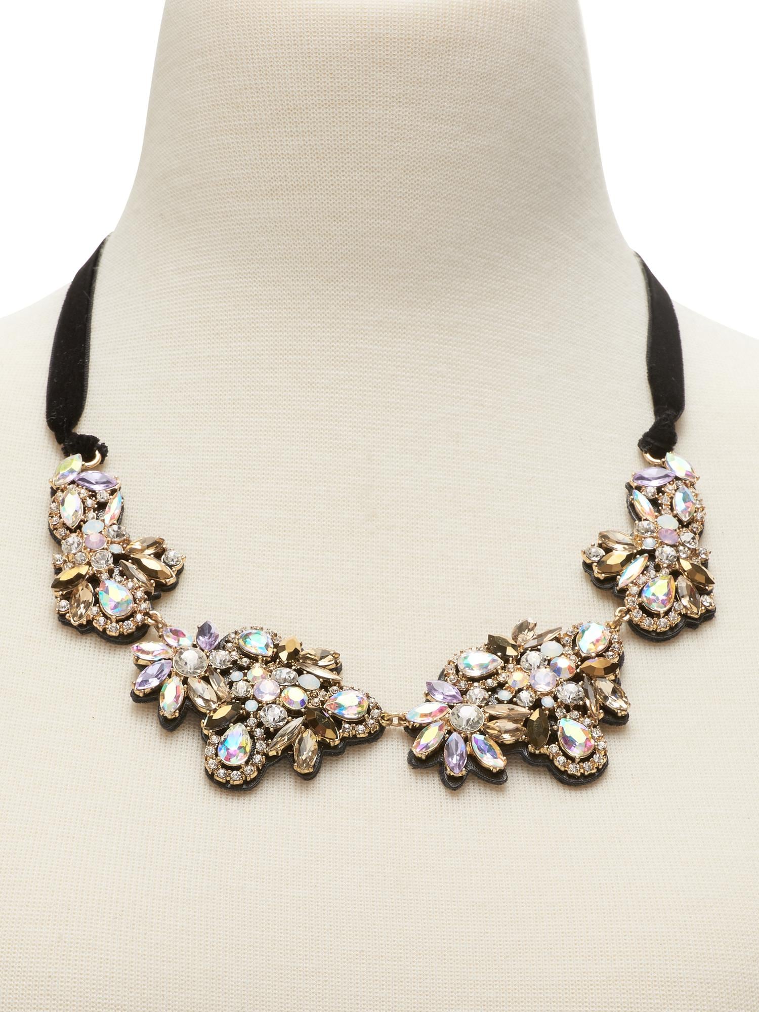 Crystal Embroidered Necklace