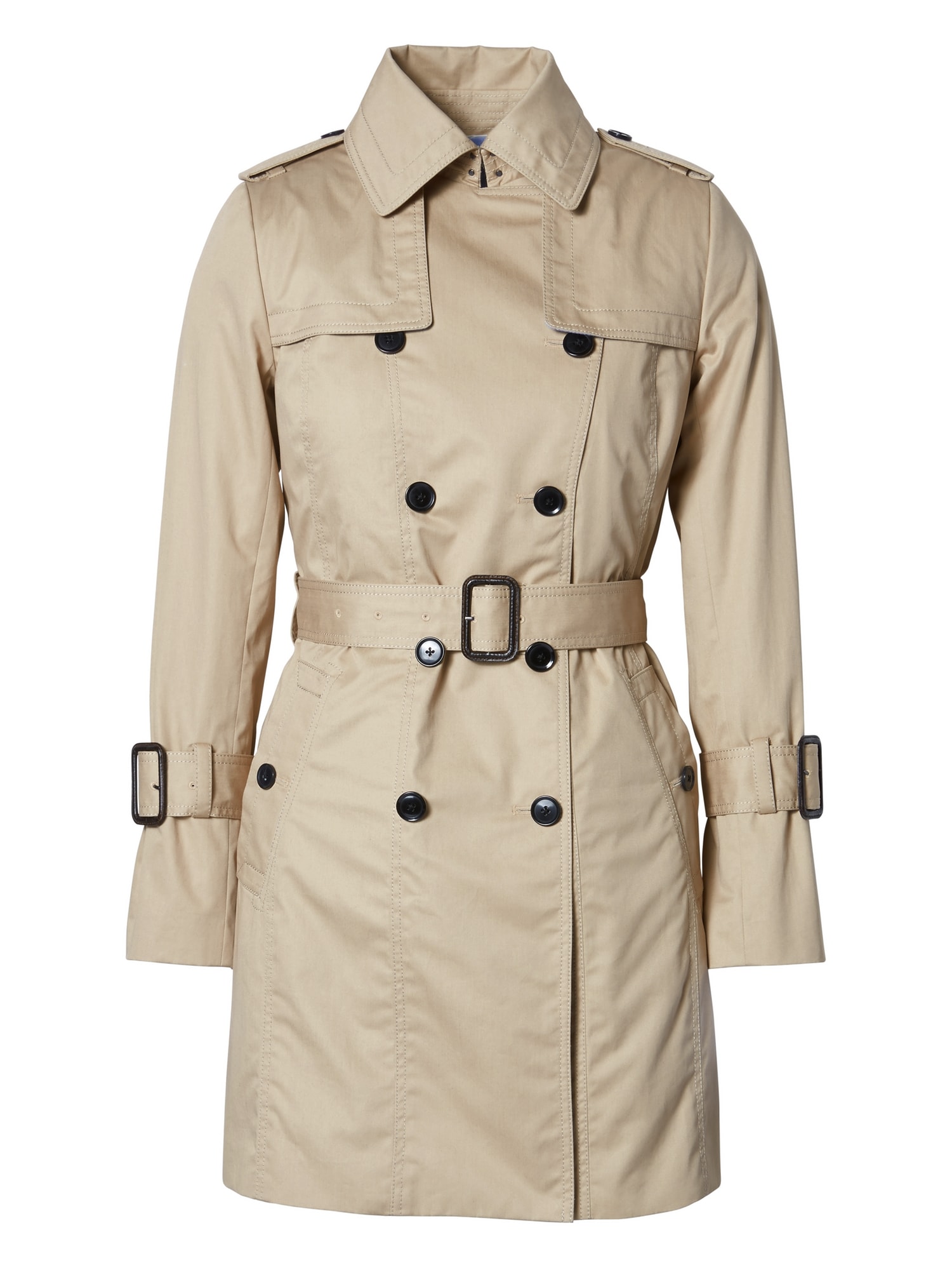 Petite Water-Resistant All-Season Trench with Removable Liner