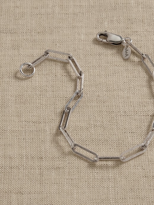 Ravena Paperclip Chain Bracelet Aureus Argent Banana Republic