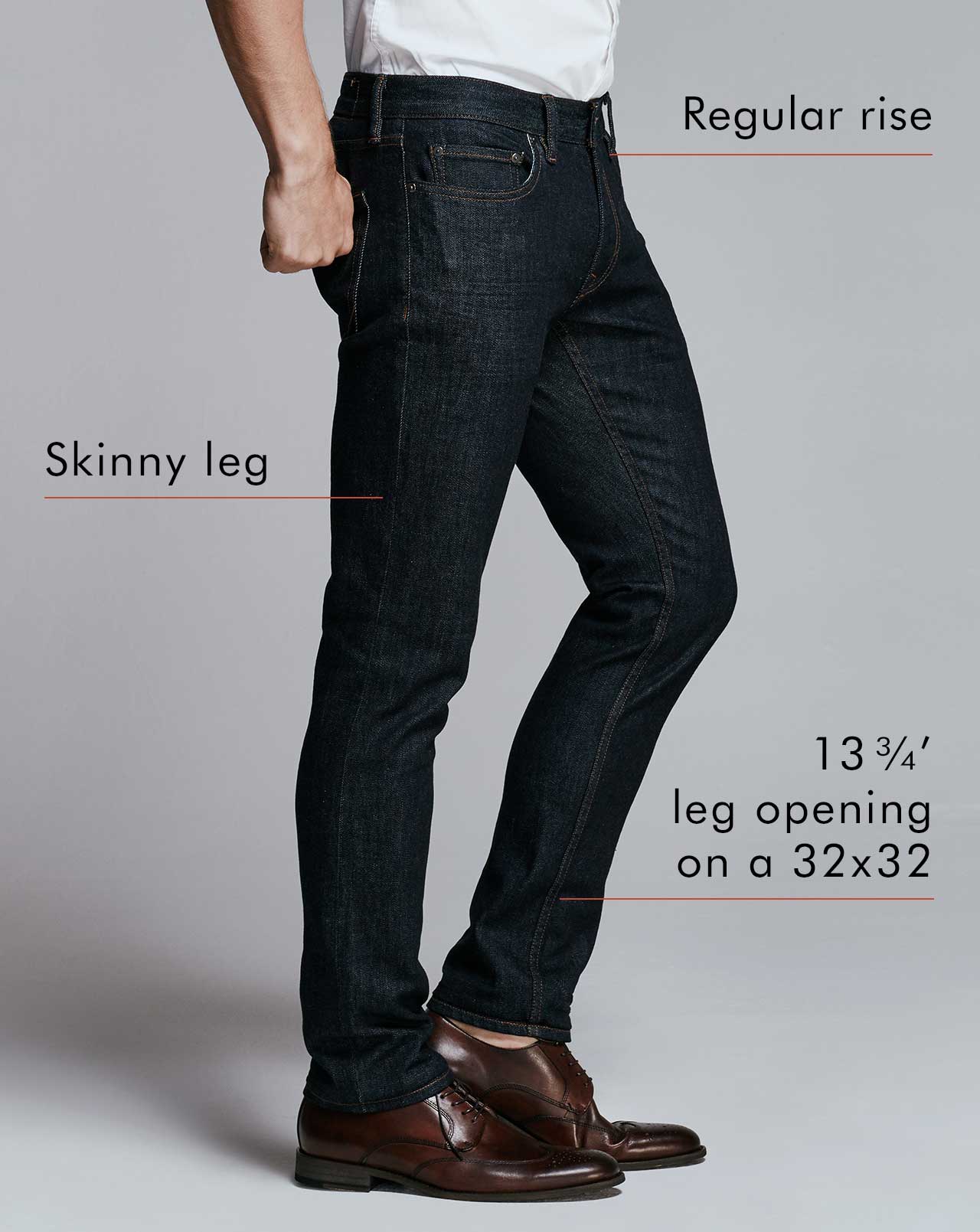 skinny fit denim back