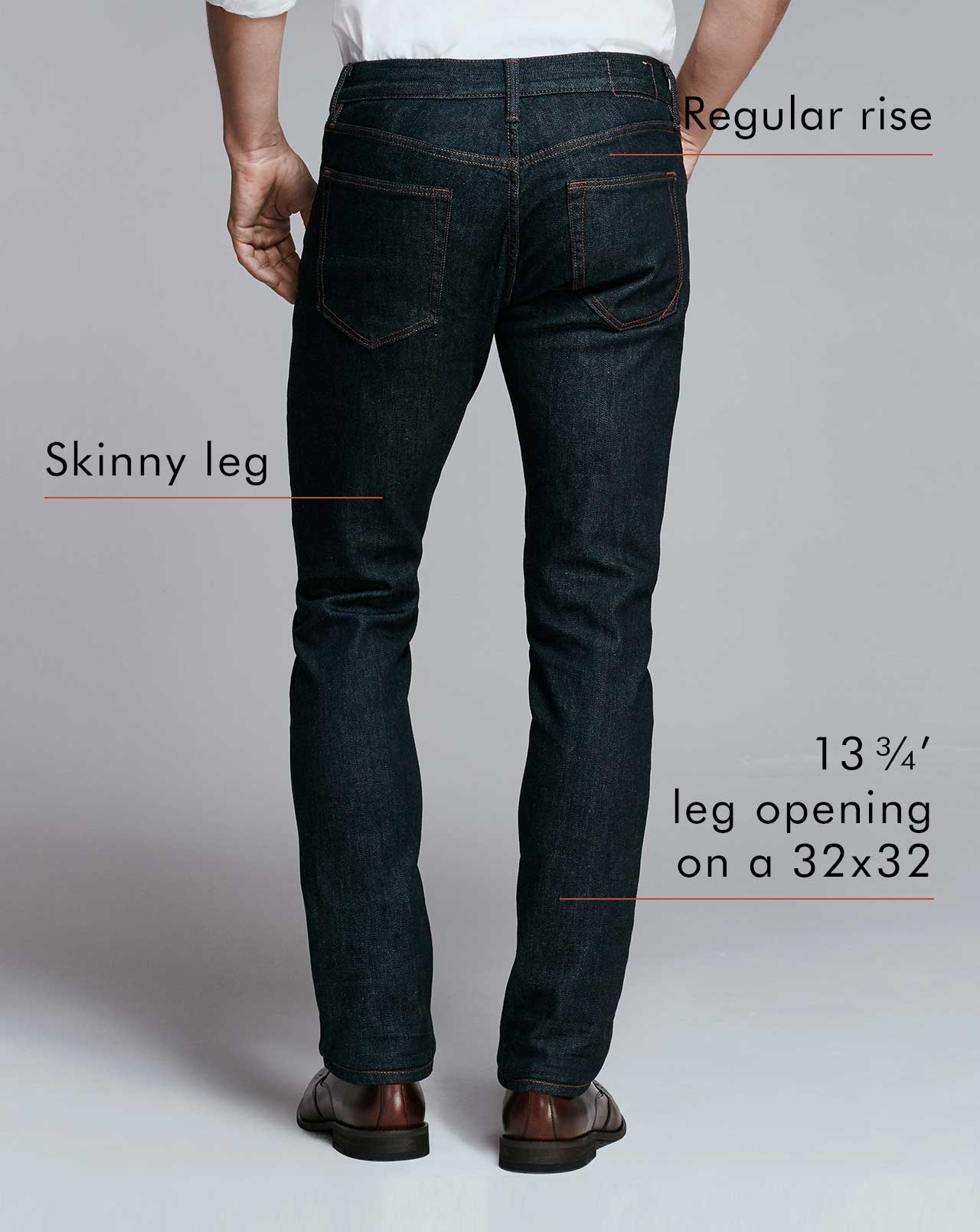 skinny fit denim side