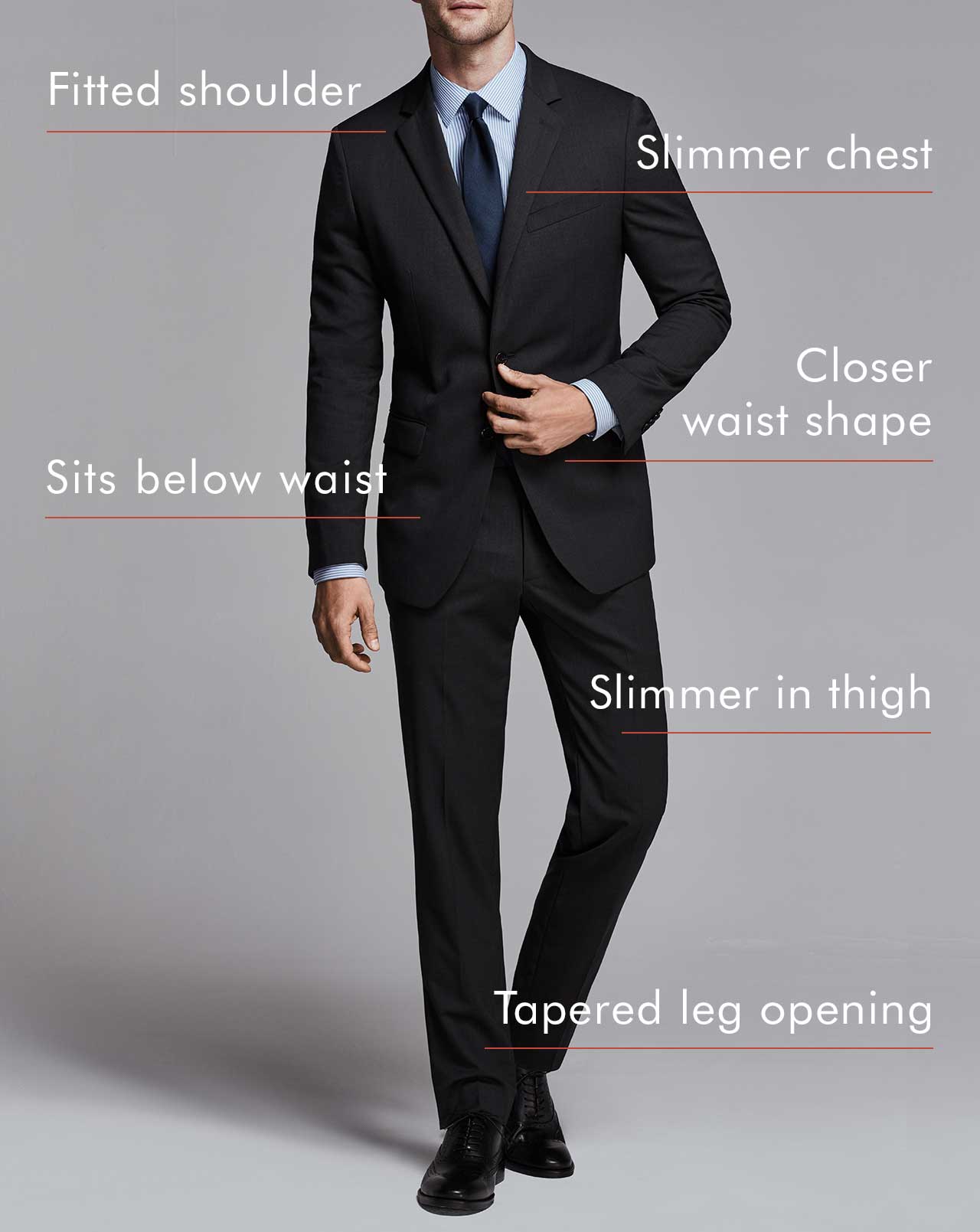 slim suit front