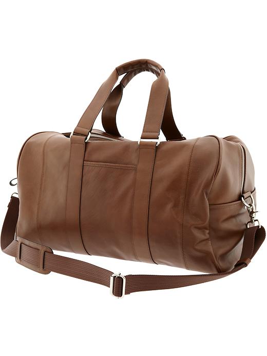 Leather duffle bag