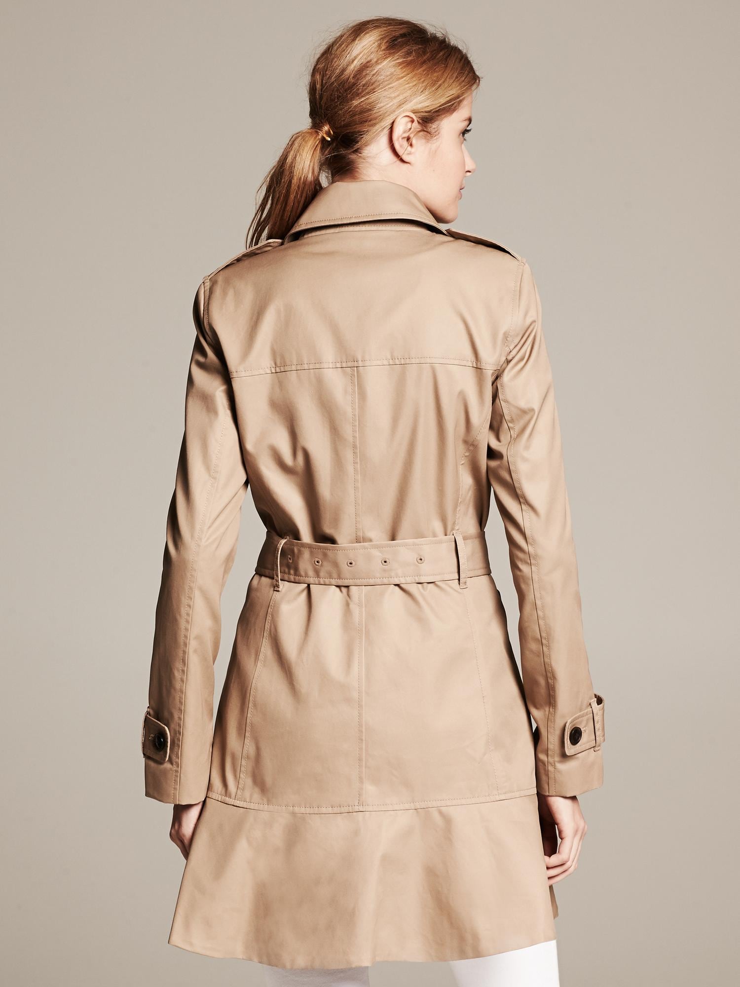 Flared deals trench coat