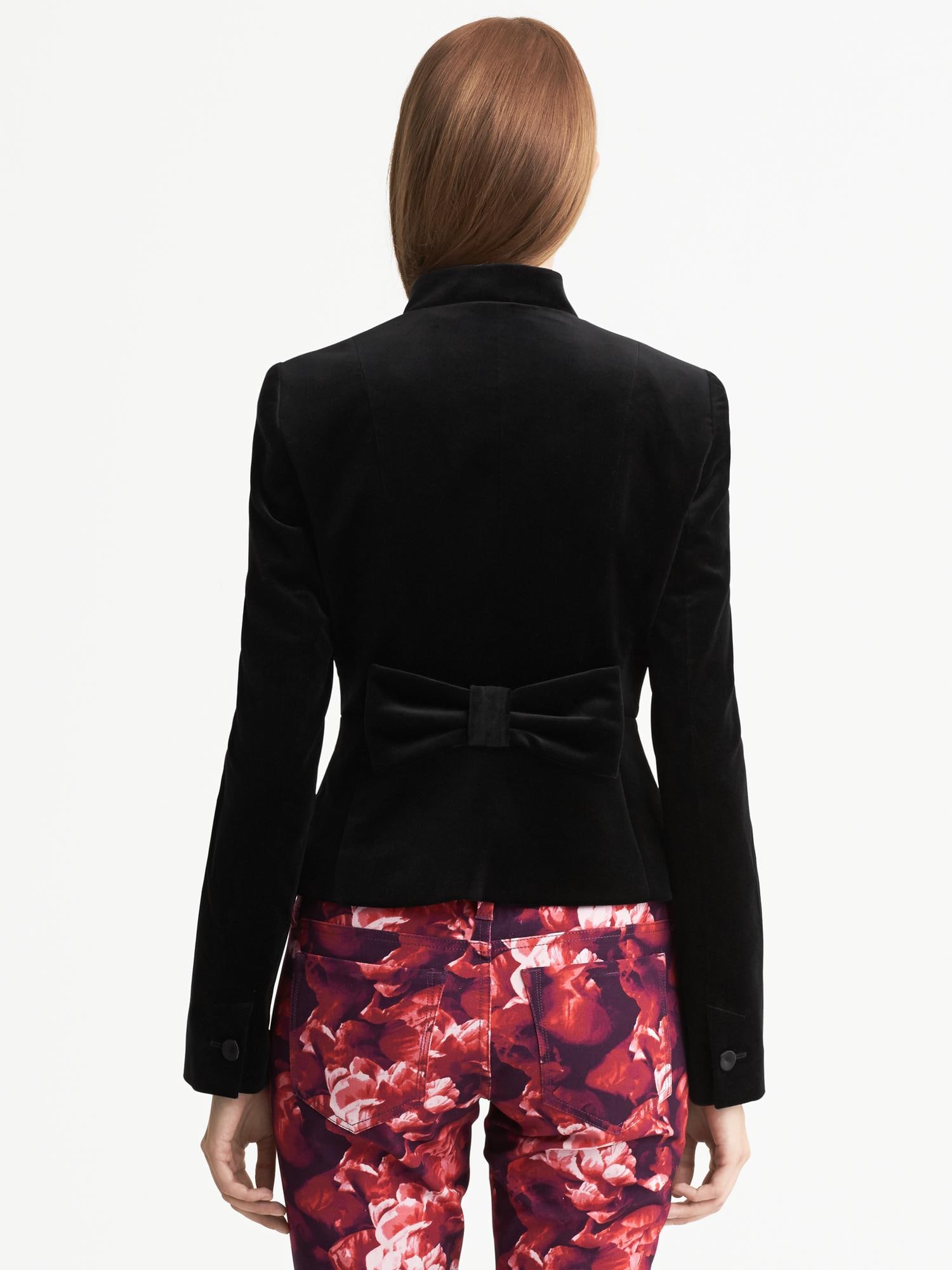 L'Wren Scott Collection Velvet Bow-Back Jacket