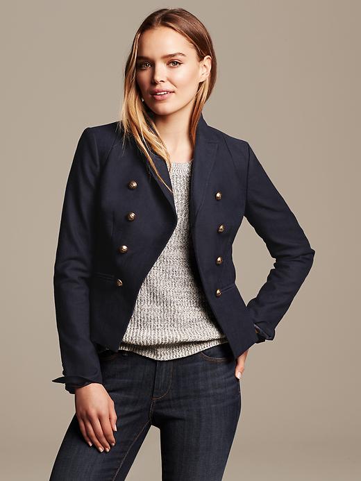 Navy Cutaway Blazer | Banana Republic