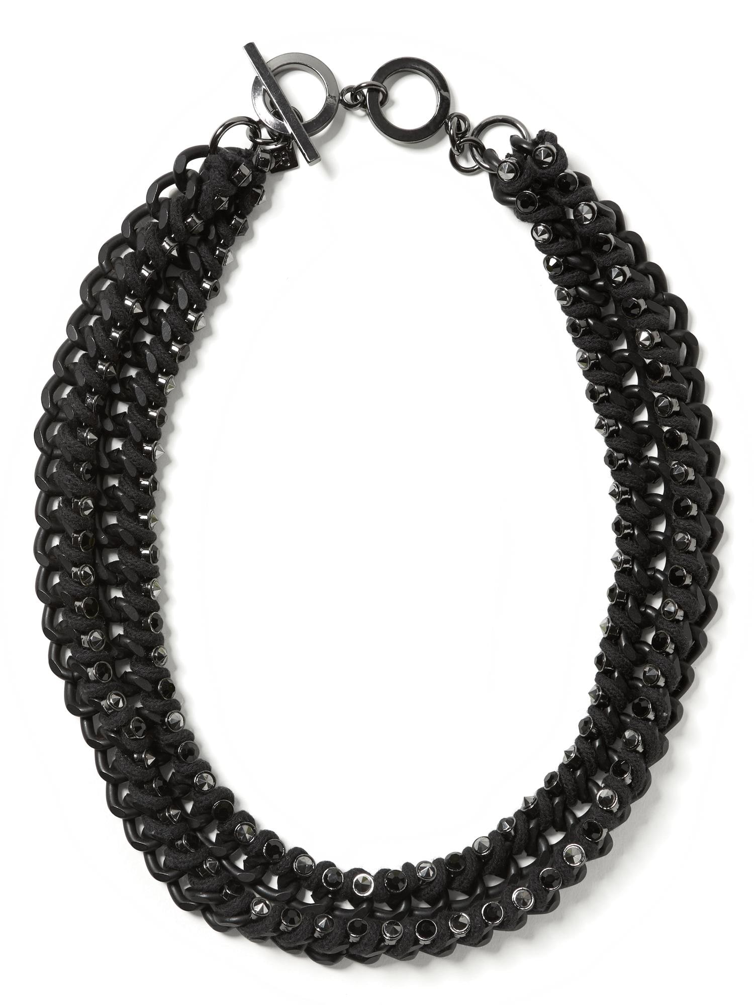 Woven Curb Chain Necklace