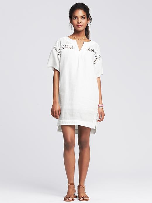 Banana republic navy eyelet dress online