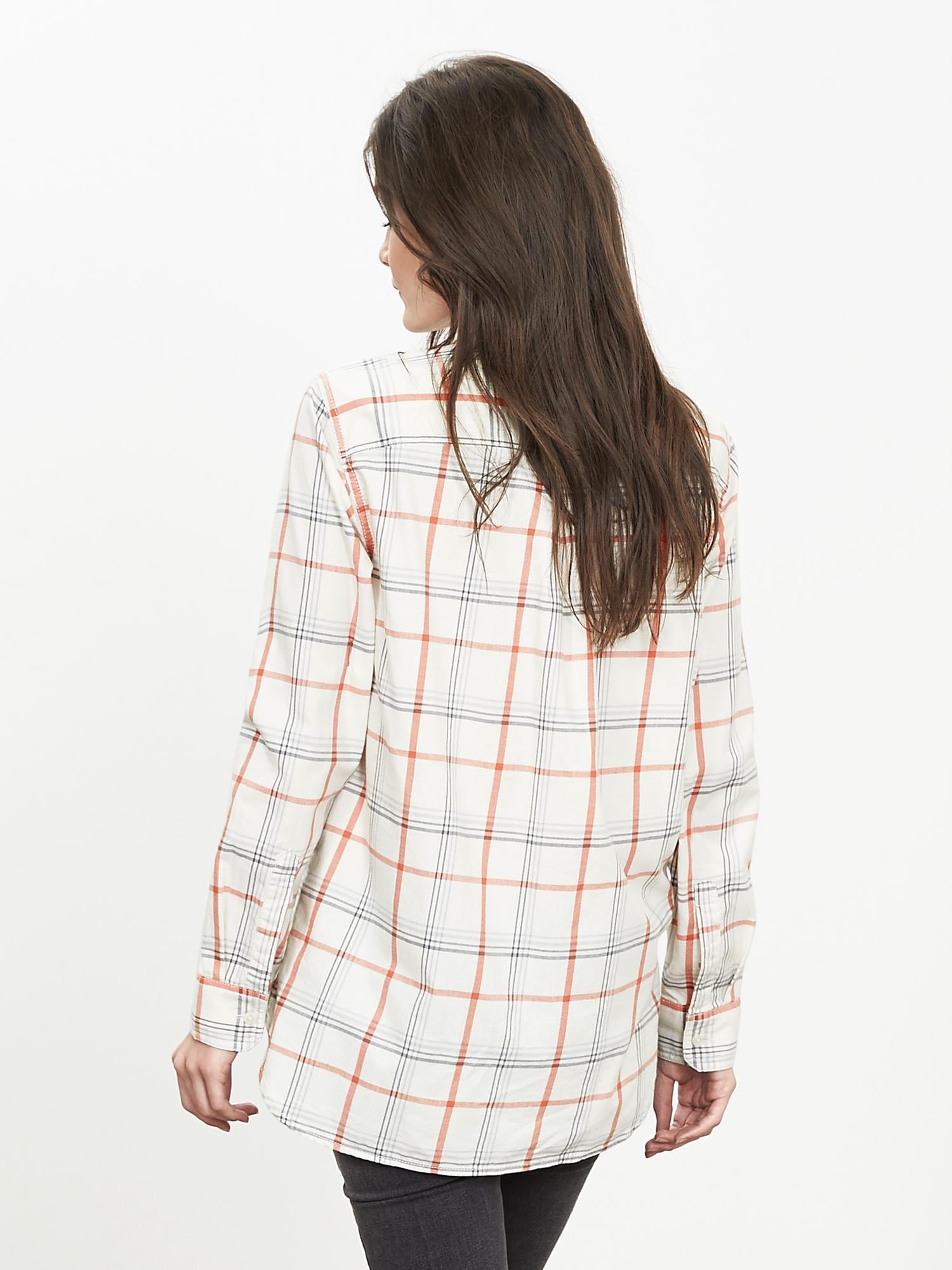 Soft-Wash Open Plaid Shirt