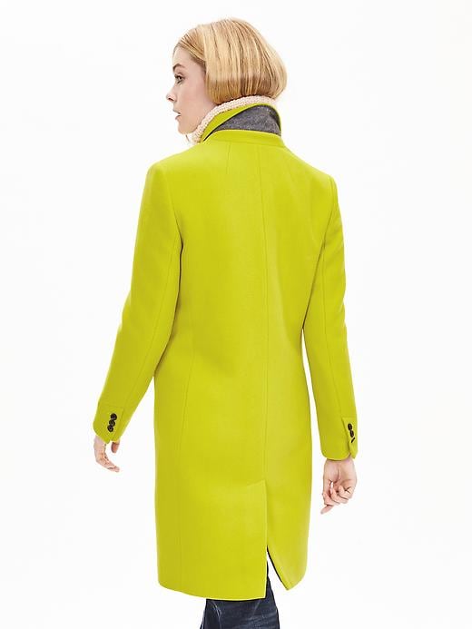 Banana republic green wool coat online