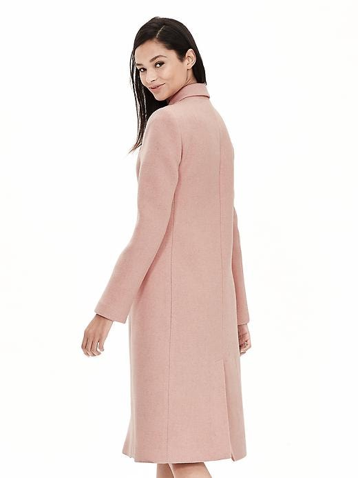 Pink Double Breasted Coat Banana Republic
