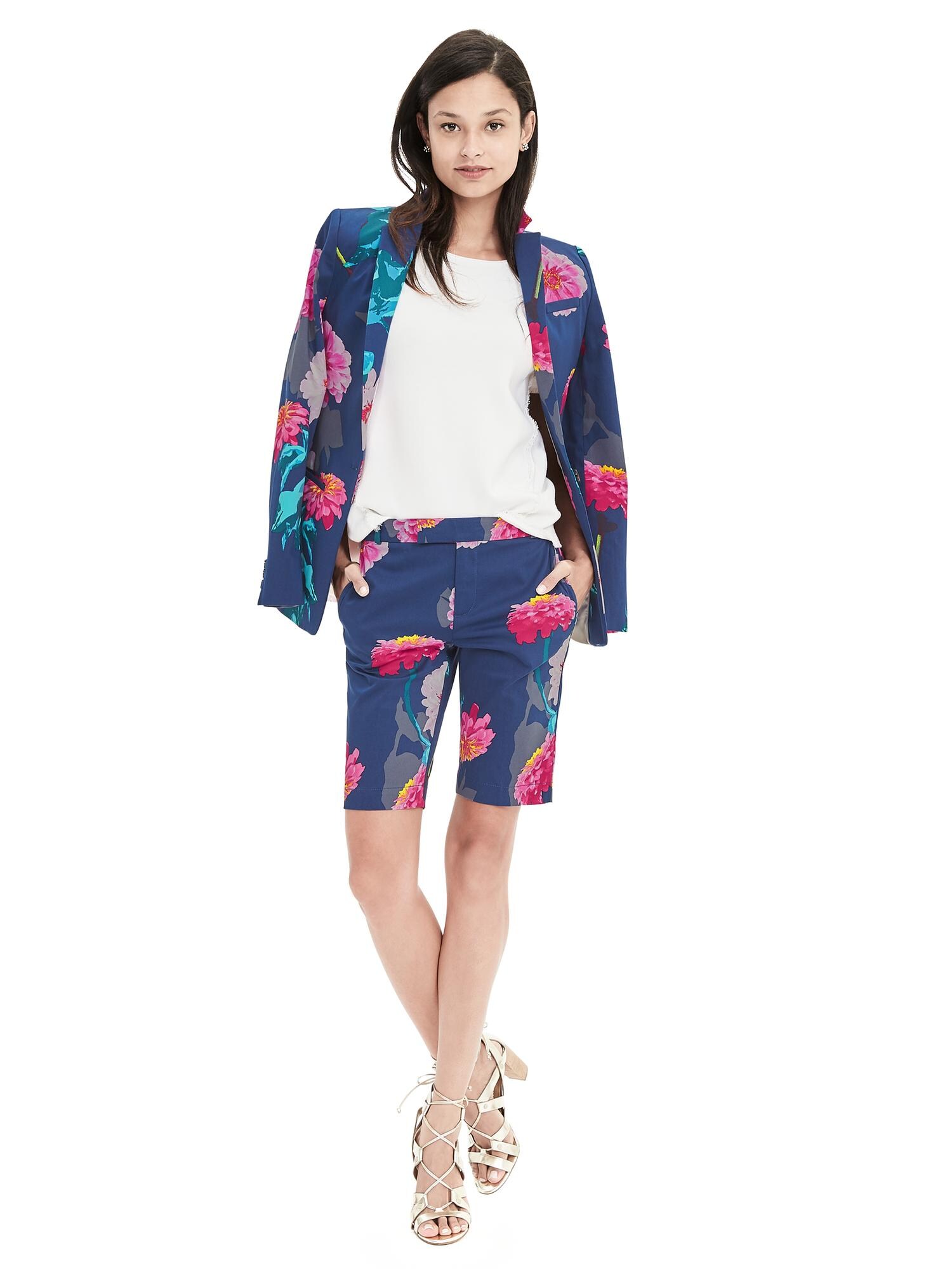 Gerber Daisy One-Button Blazer