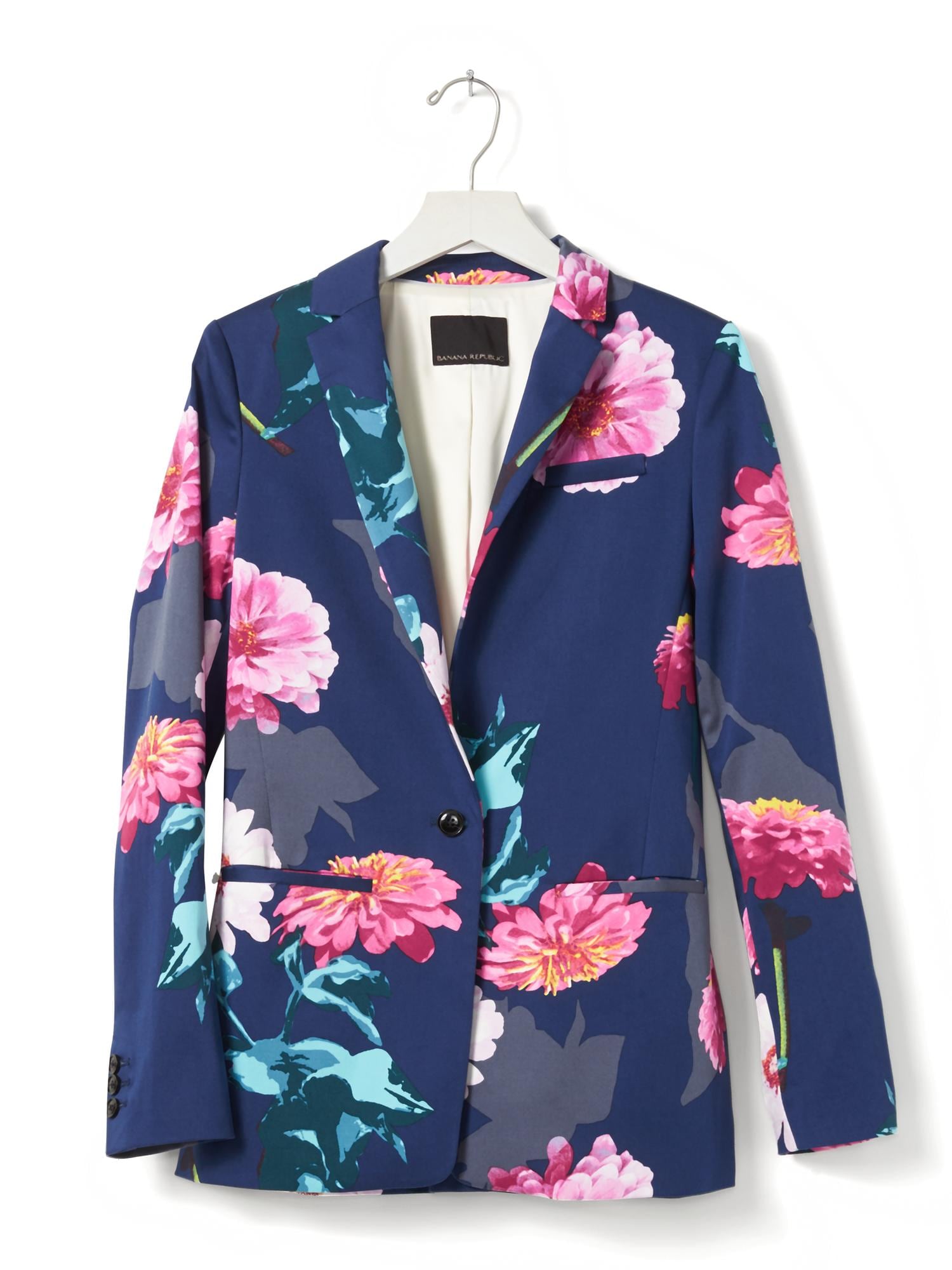 Gerber Daisy One-Button Blazer