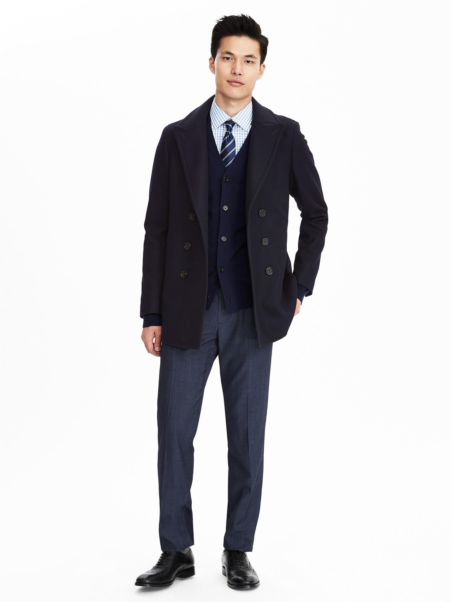 Wool Blend Peacoat Banana Republic