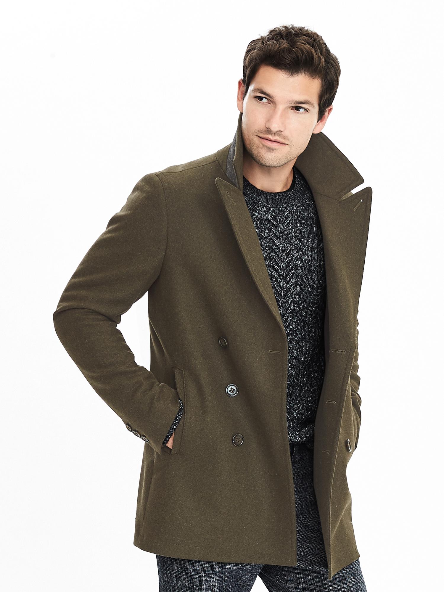 Wool Blend Peacoat Banana Republic