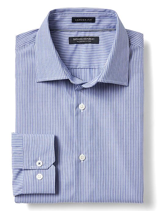 Camden-Fit Supima Thin Stripe Shirt | Banana Republic