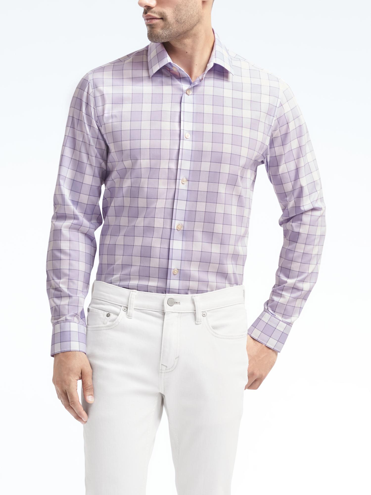 Camden StandardFit NonIron Check Shirt Banana Republic