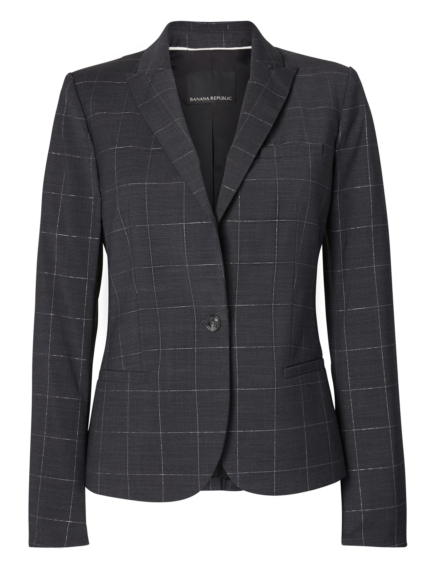 Plaid deals blazer petite