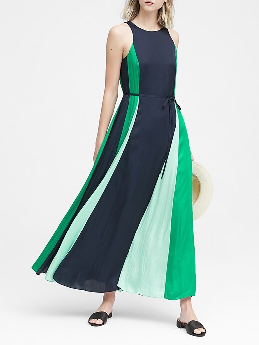 Paneled Maxi Dress | Banana Republic