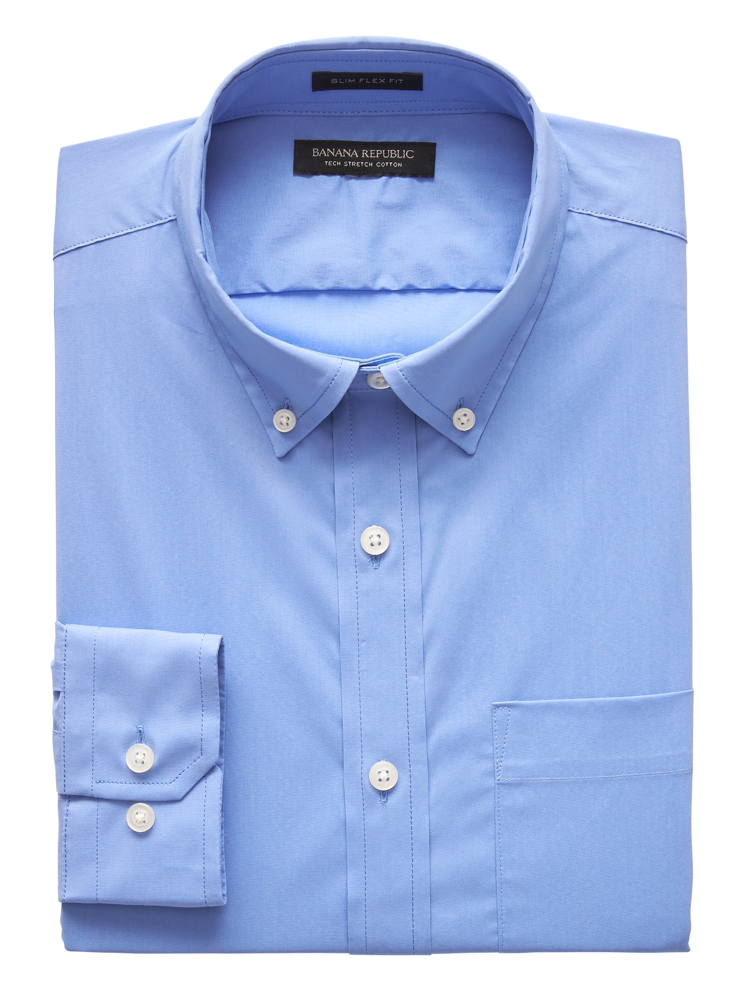slim fit tech stretch cotton shirt