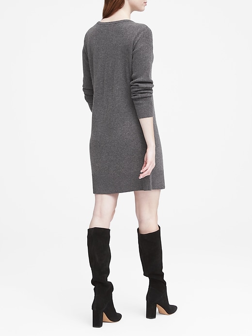 Petite Wool Cashmere Blend Boat Neck Sweater Dress