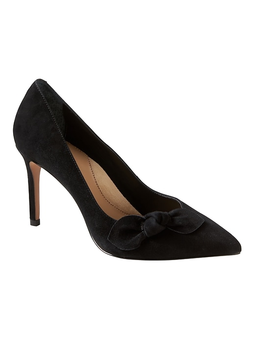 Madison 12 Hour Suede Bow Pump Banana Republic