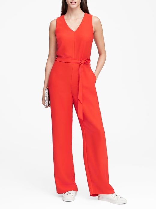 Banana republic fashion tie waist jumpsuit