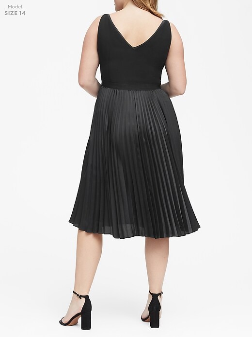 Banana republic pleated fit and flare dress online