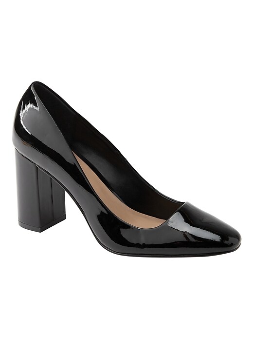 Square Toe Block Heel Pump