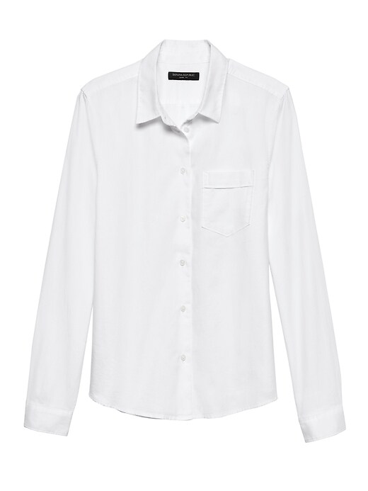 Petite Quinn Straight-Fit Oxford Shirt | Banana Republic