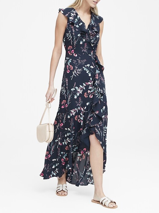 Banana republic blue floral dress online