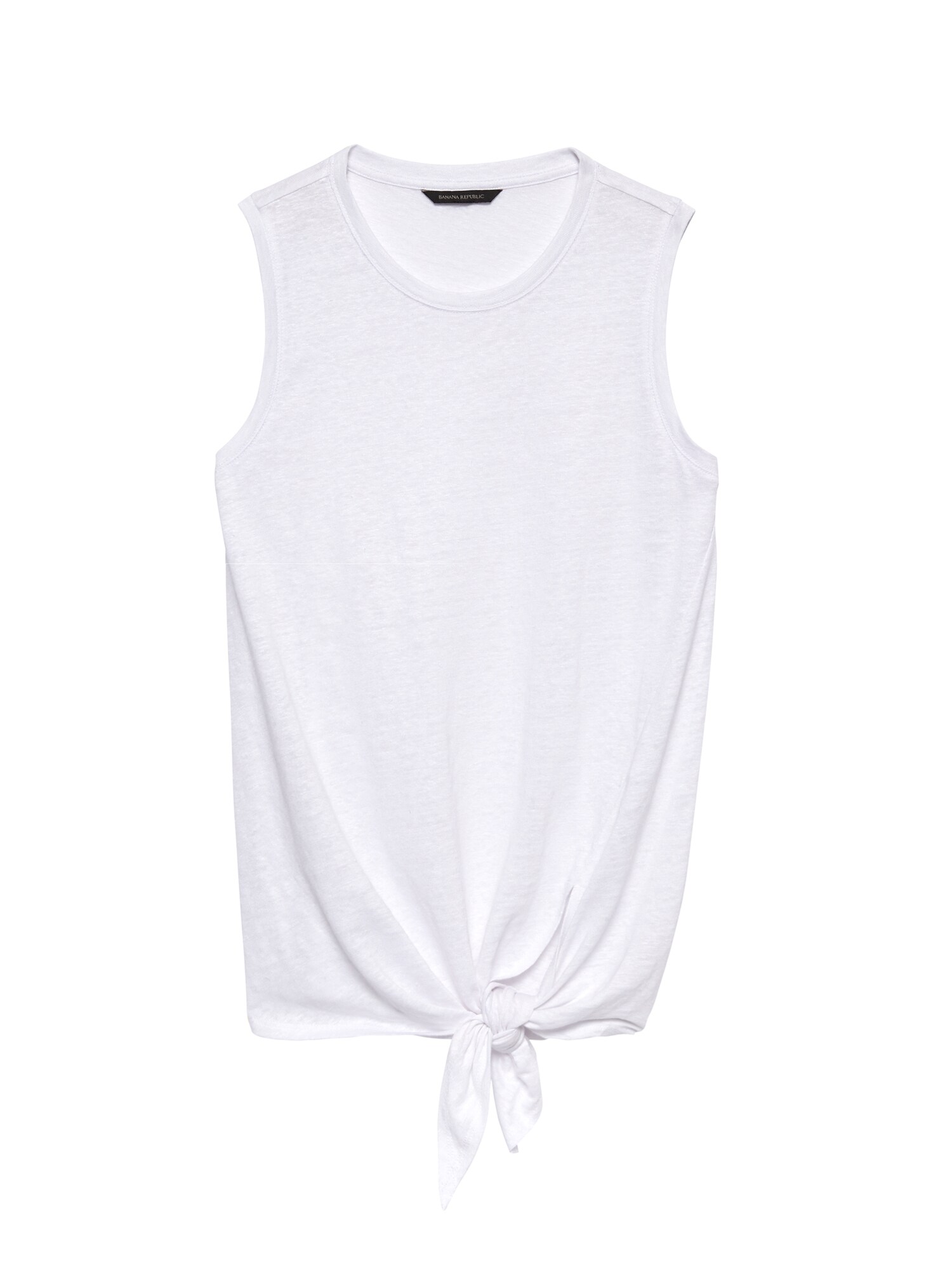 Linen TieFront Tank Top Banana Republic
