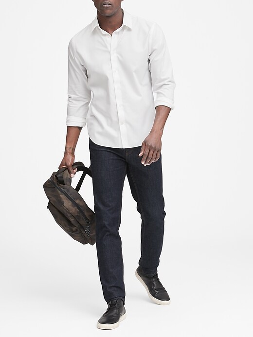 Image number 2 showing, Untucked Slim-Fit Non-Iron Dress Shirt