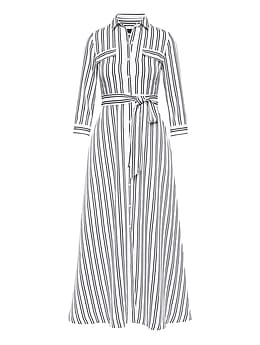 Stripe Maxi Shirt Dress Banana Republic