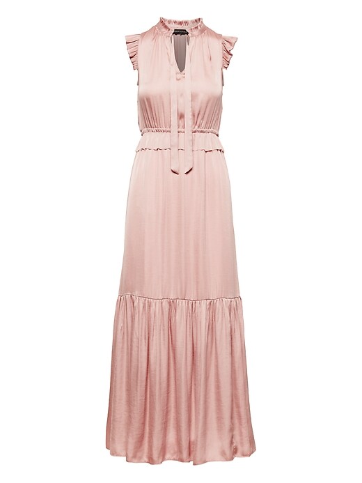 Soft Satin Maxi Dress Banana Republic