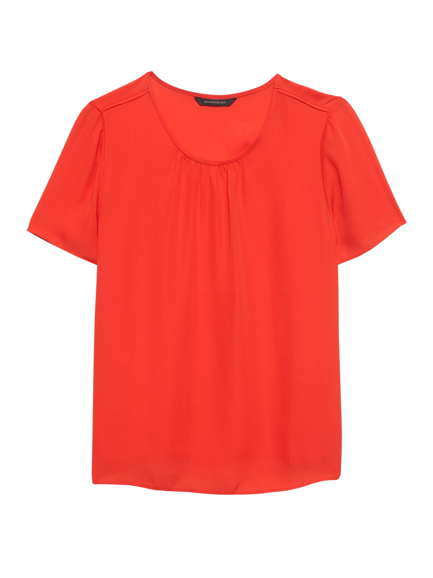 Petite Piped Crew-Neck Blouse