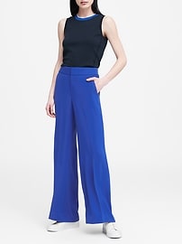 Petite High-Rise Wide-Leg Pant