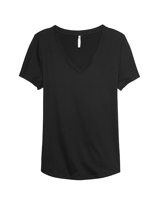 SUPIMA Cotton V Neck T Shirt Banana Republic