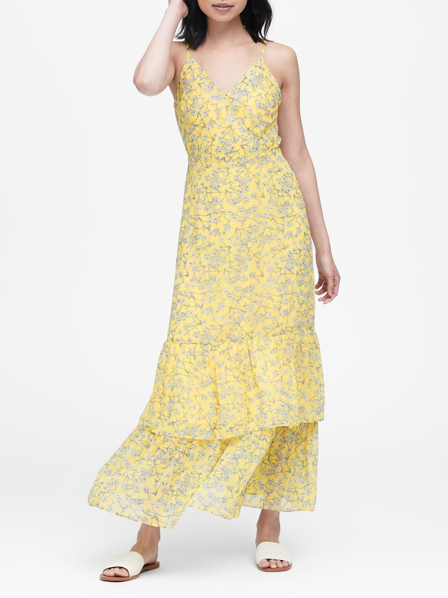 Banana republic yellow floral dress Clearance
